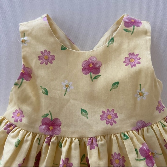 Plum Pudding 18 Months Baby Girl Yellow Floral Dress Spring Summer Easter - Picture 8 of 8